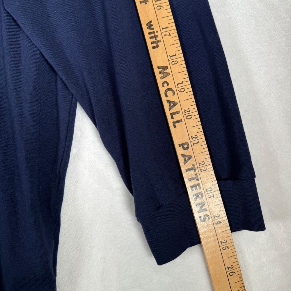 Woman Within Navy‎ Blue Long Sleeve Polo Shirt Tunic 100% Cotton 2X 26/28 - Picture 9 of 9